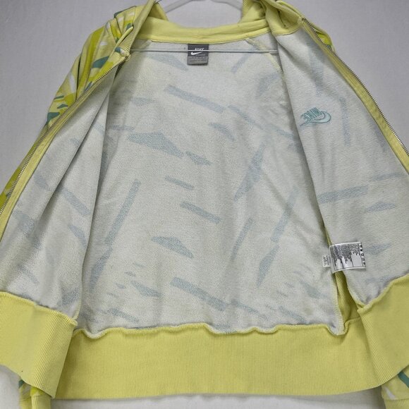 NIKE Youth Zip Up Hoodie Geometric Yellow Blue Youth Size XL (16-18) - Picture 7 of 11